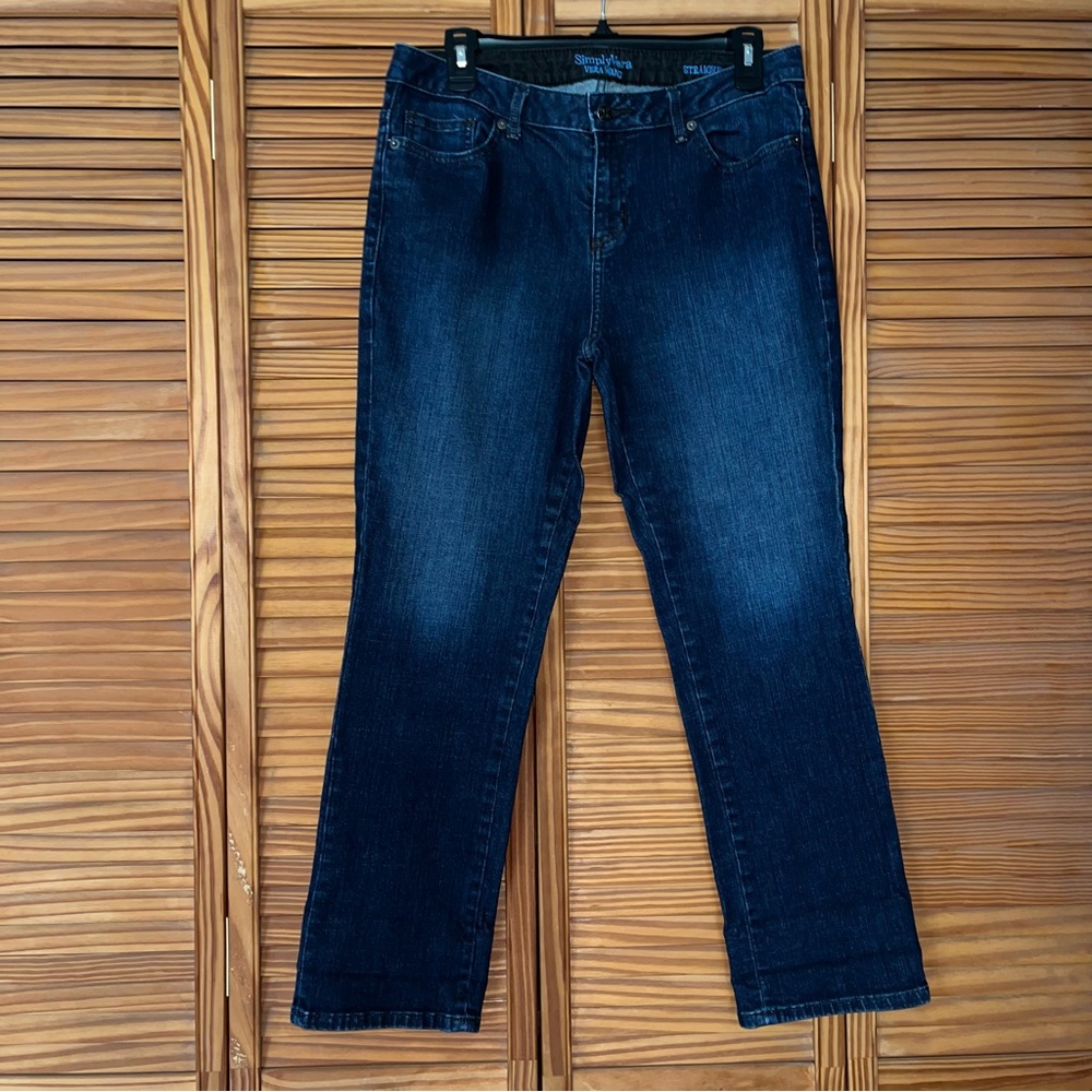 Simply Vera Vera Wang‎ Blue Straight Size 8 Jeans